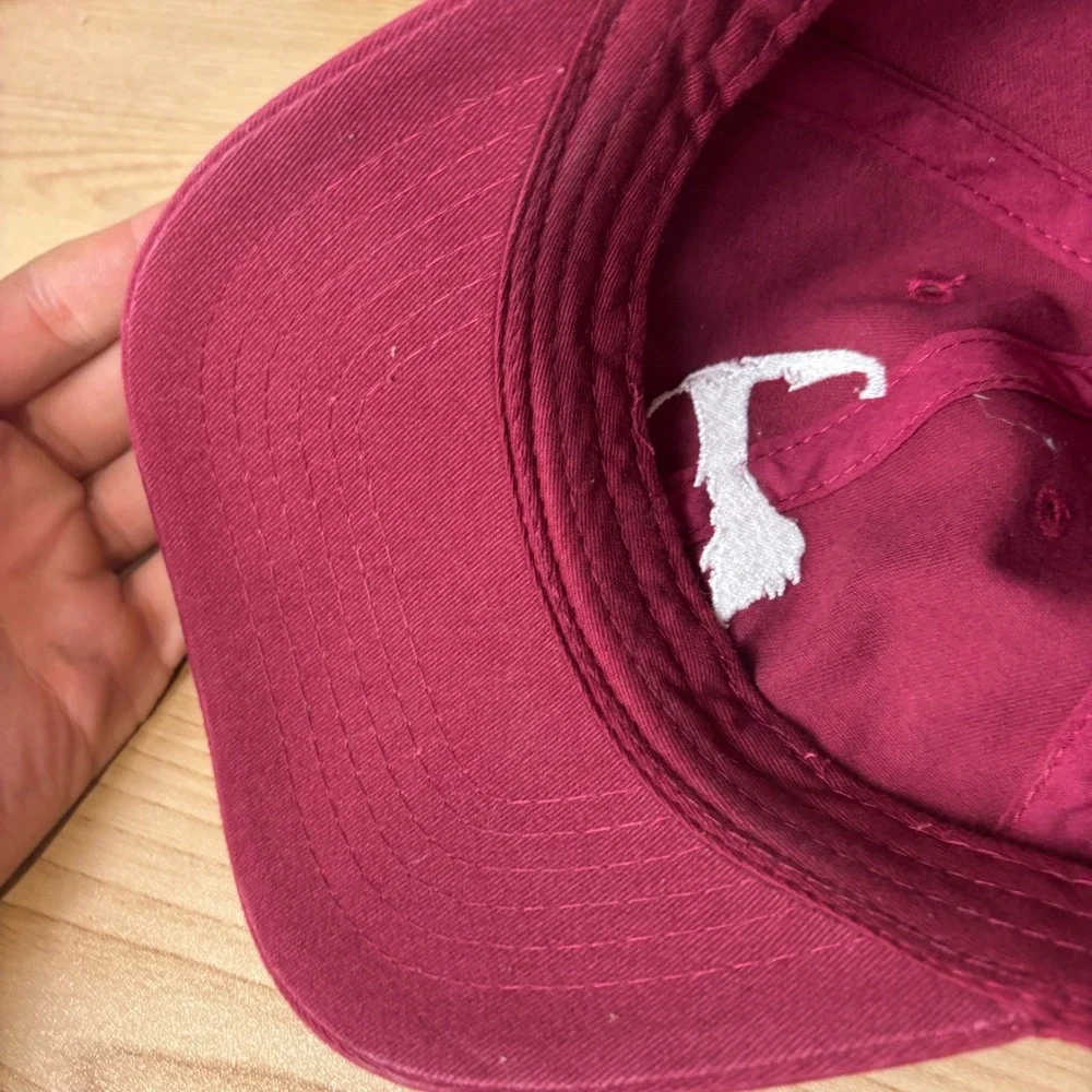 Cape Cod Hat Cap Strap Back Red White Logo Adjustable